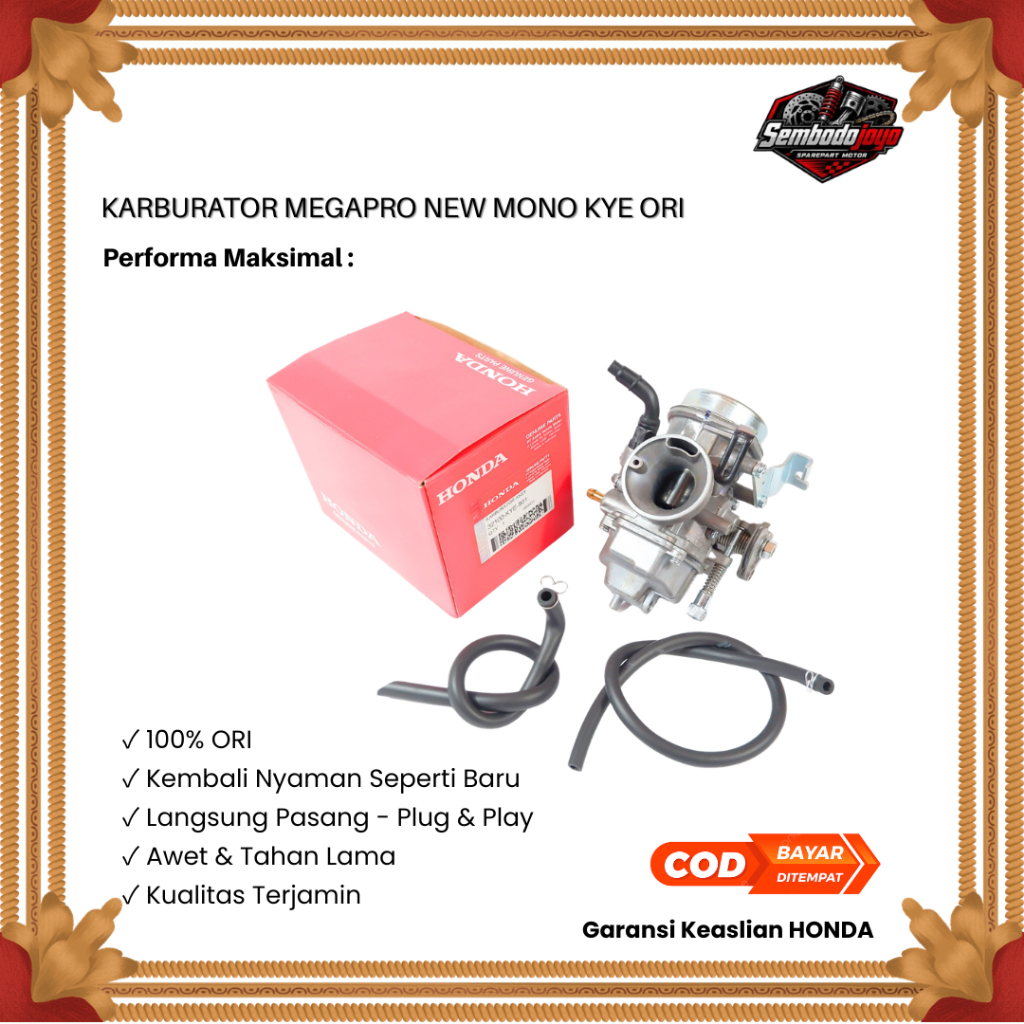 Karburator Megapro New Mono KYE ori sembodojoyo