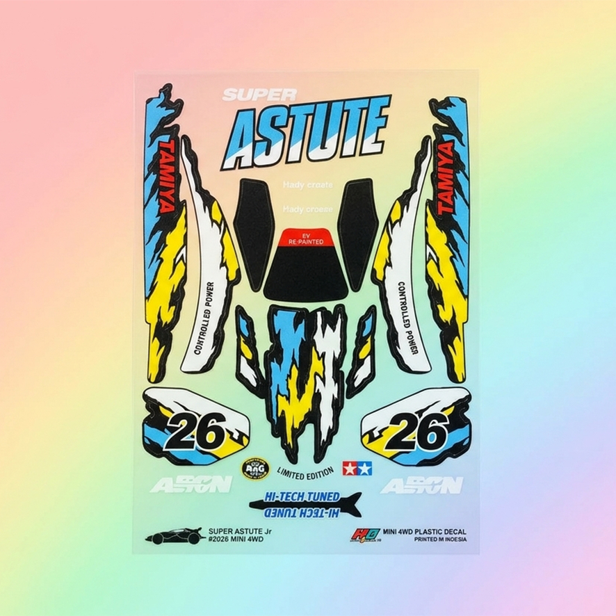 Stiker Super Astute - Body Merah - Transparan