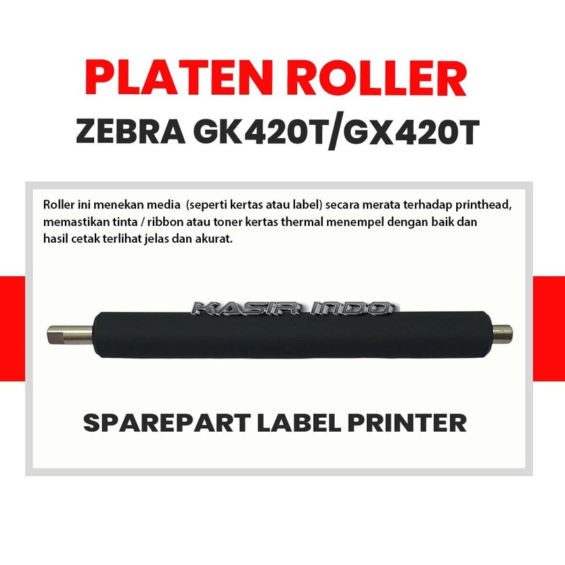 ORIGINAL PLATEN ROLLER ZEBRA GK420T BARCODE PRINTER - RUBBER ROLLER GX420T
