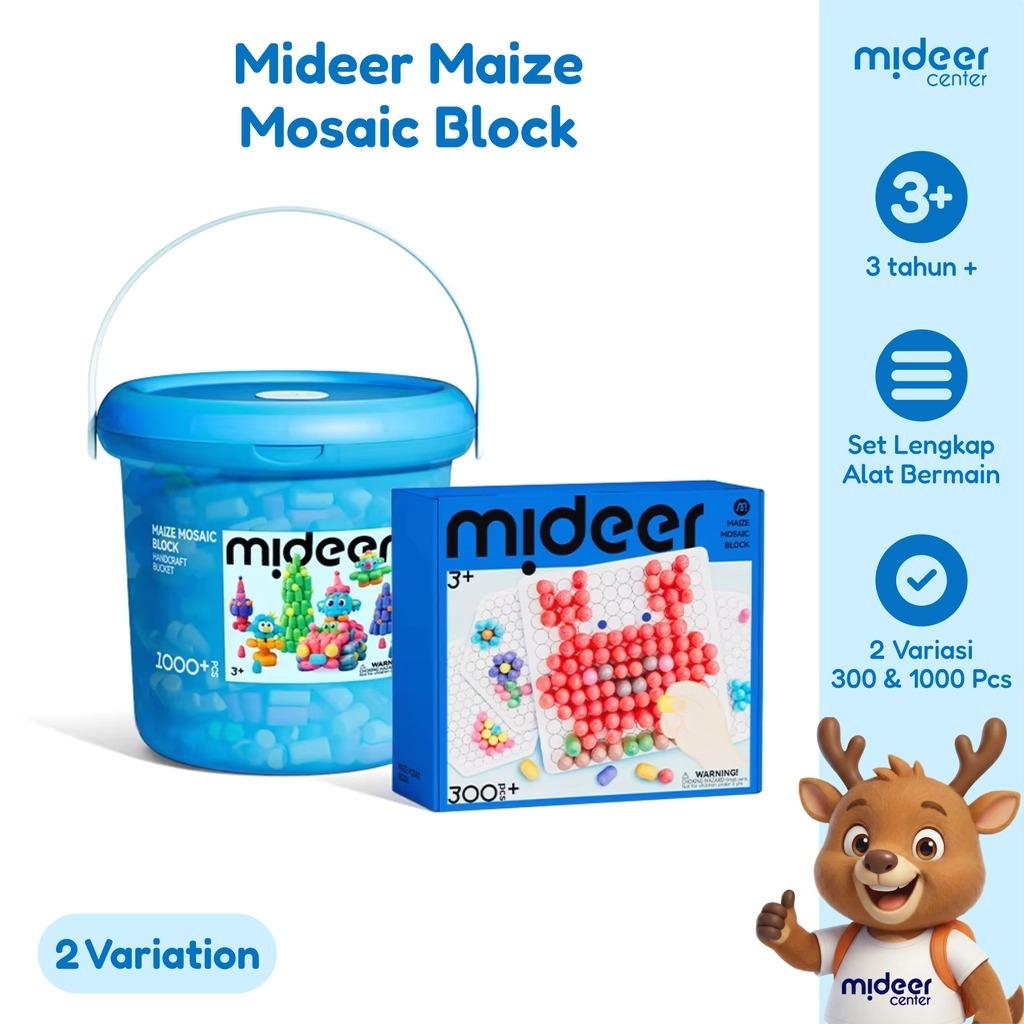 Mideer Maize Mosaic Block Mainan Edukasi Seni Kreasi Kreatifitas Anak Perempuan Laki Laki 3 Tahun +