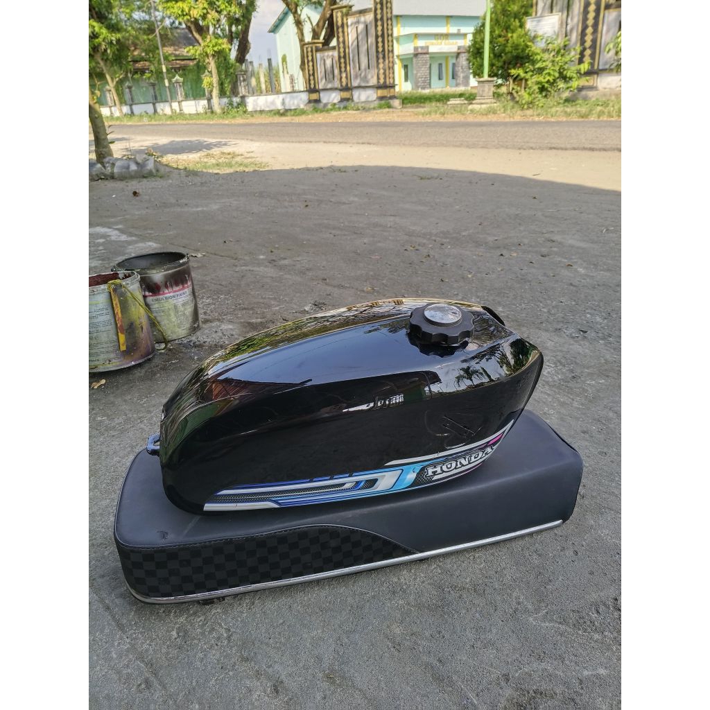 TANGKI HONDA CB K3 ORIGINAL COPOTAN SET JOK MBTECH TATANAN BUSA BIRU