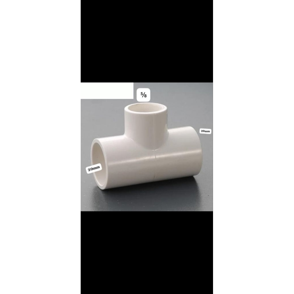Tee Conduit Tee 20x17mm  PVC Putih - Mudah Dipasang, Tahan Api, Anti Rayap