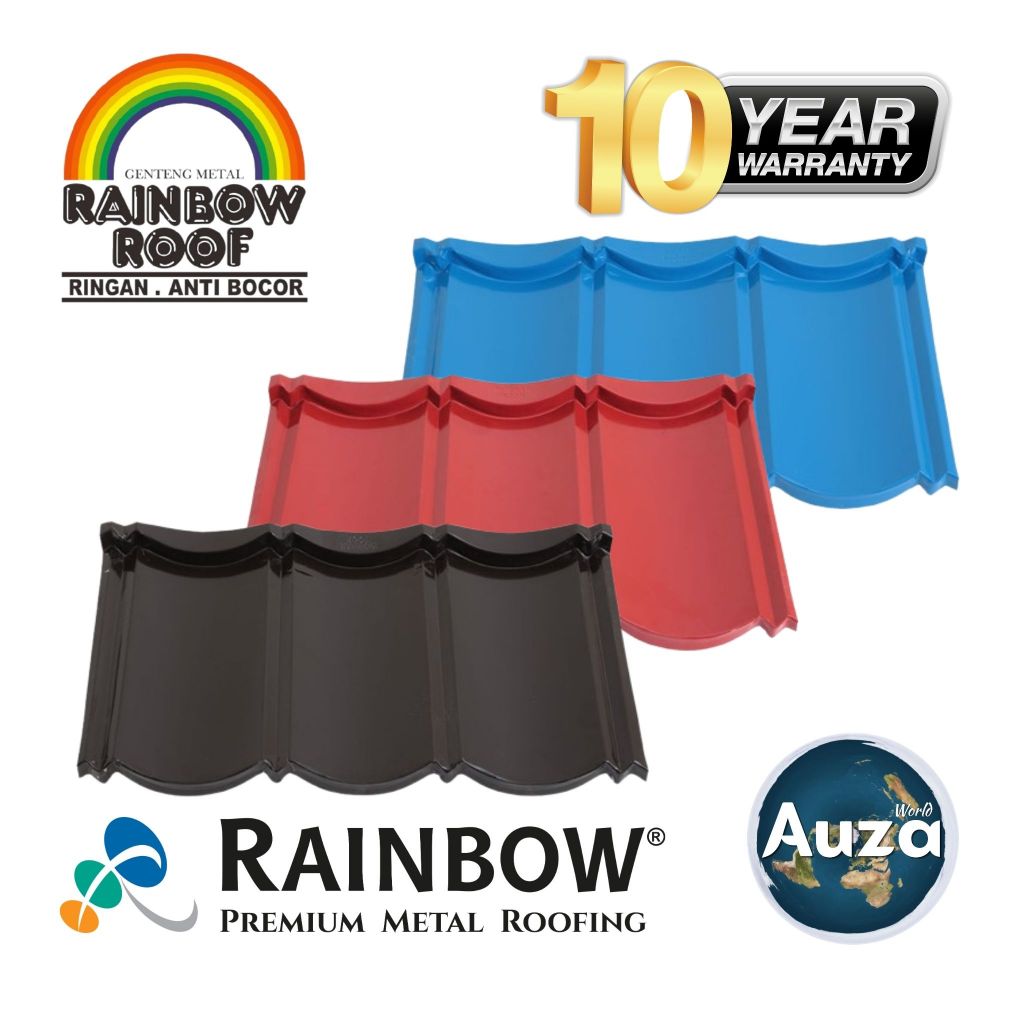 Genteng Metal Warna Rainbow Grande Color-Painted Metal Roof 1x3 - Premium Quality Garansi 10 Tahun