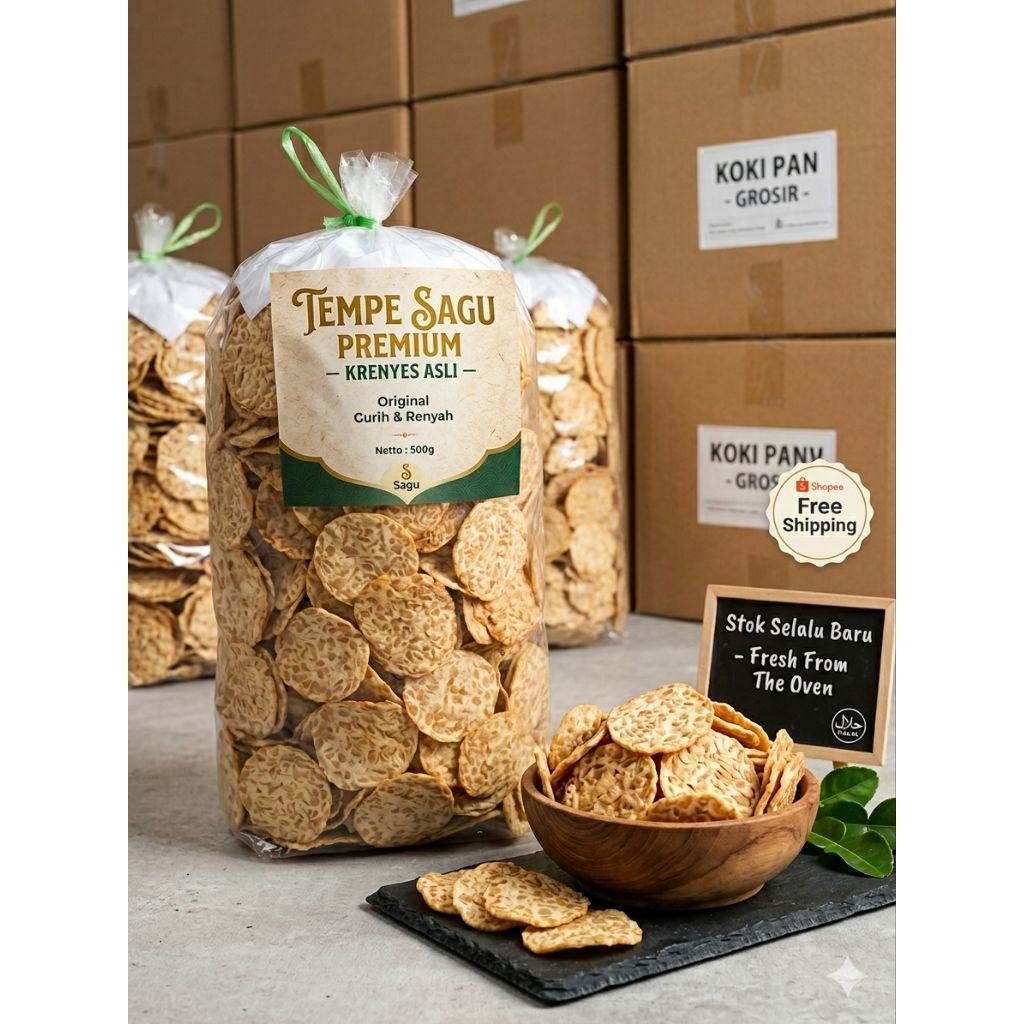 Grosir Keripik Tempe Sagu Lezat Produksi Magelang Kemasan 2kg