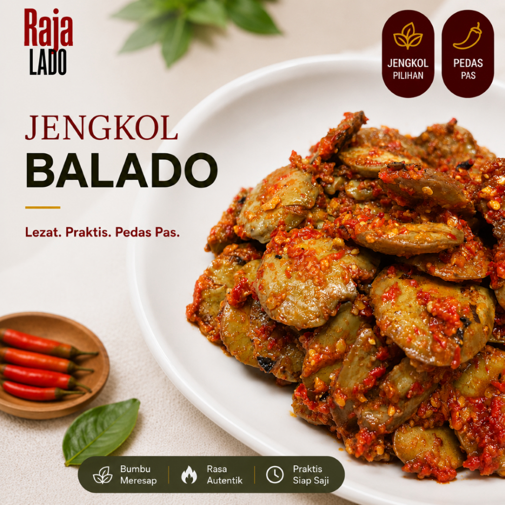 Jengkol Balado Kemasan Frozen 90 gram Lauk Siap Saji Praktis