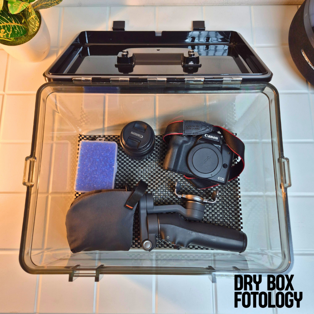 Dry Box Kamera Extra Besar Dengan Silica Gel dan Thermohygrometer Super Dry Bebas Jamur untuk Kamera