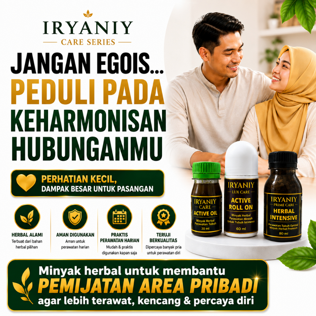 Paket Lengkap Iryaniy | Minyak Pijat Herbal Perawatan Area  Pribadi Tubuh Lebih Optimal dan Percaya 