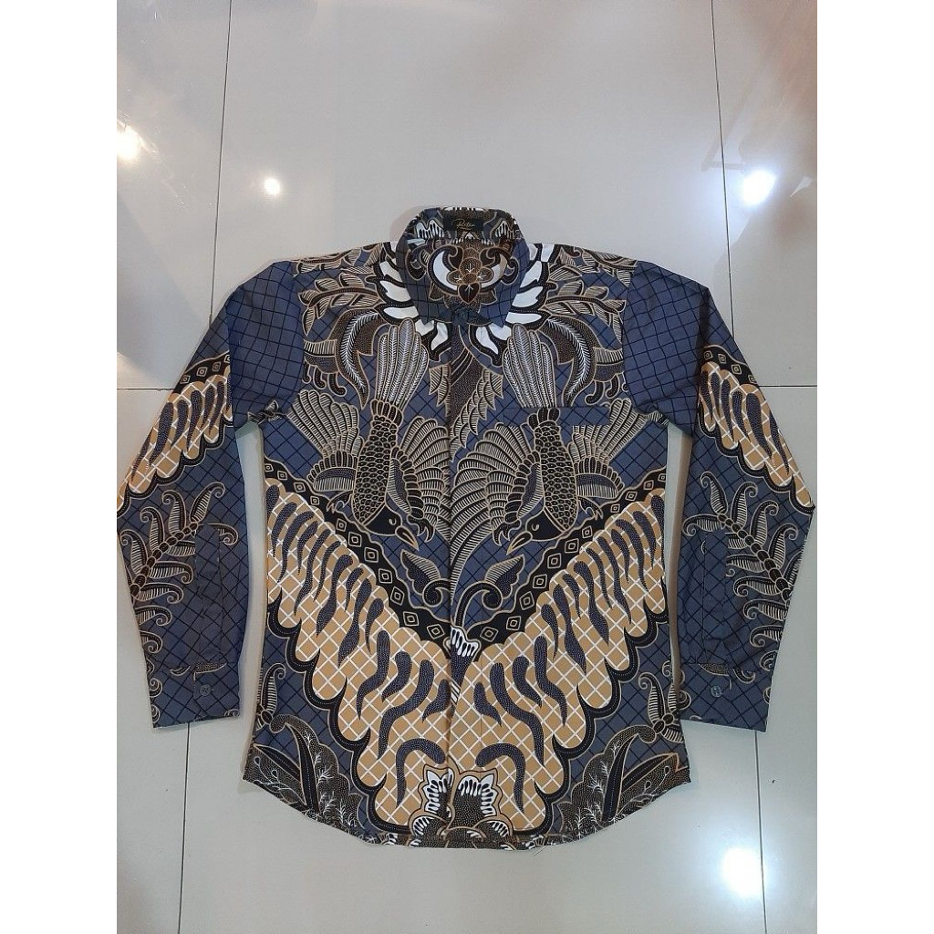 Kemeja Batik Pria Premium Navy Heritage
