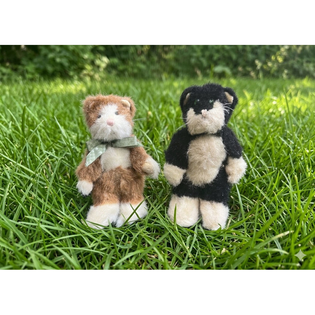 Boneka The Boyds Vintage Artikulasi Kucing Mini Bulu Classic Premium