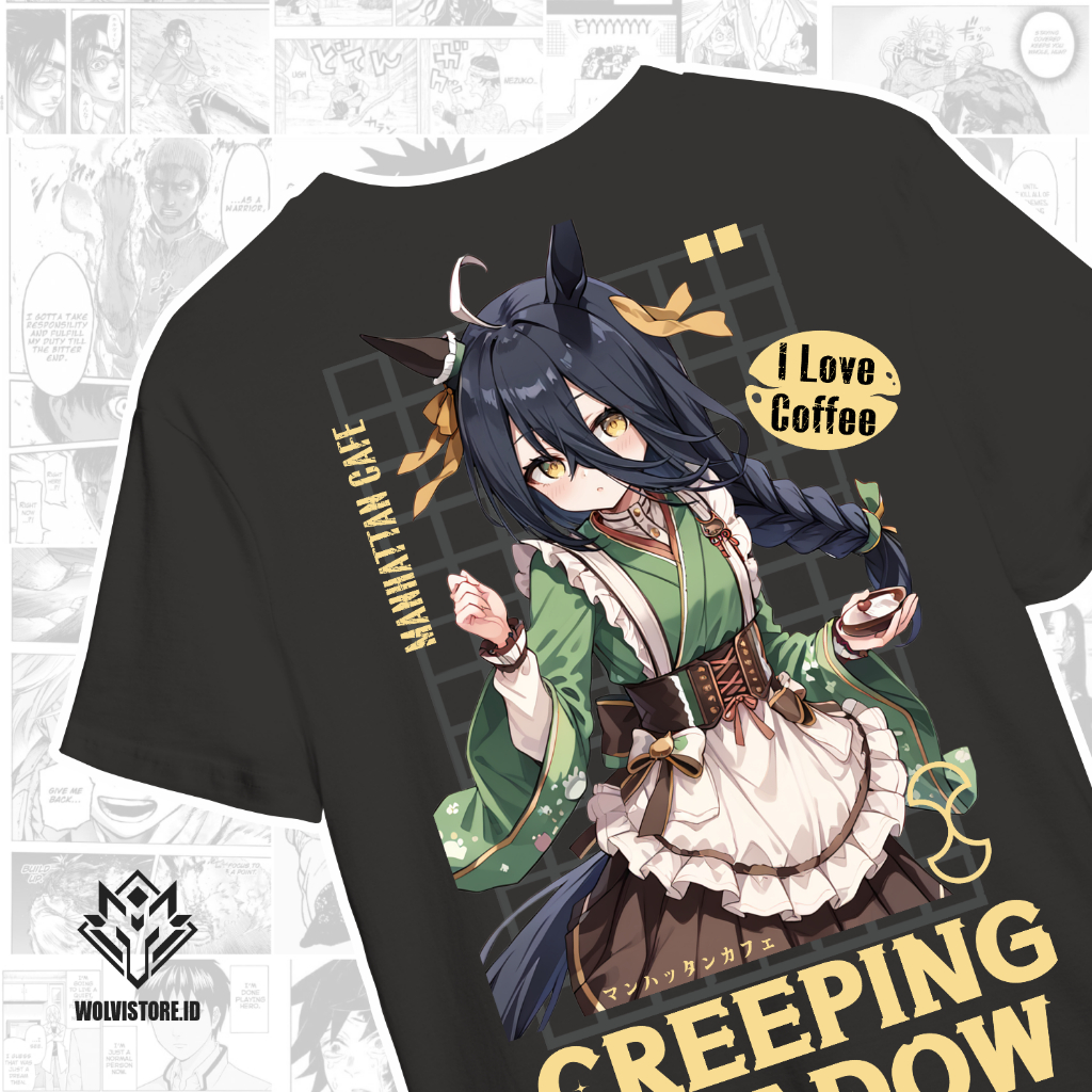 Kaos Manhattan Cafe - T shirt Anime Umamusume WOLVISTORE.ID