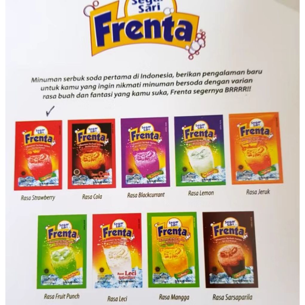 Frenta Minuman Instant Serbuk Aneka Rasa 1 renceng isi 10 saset