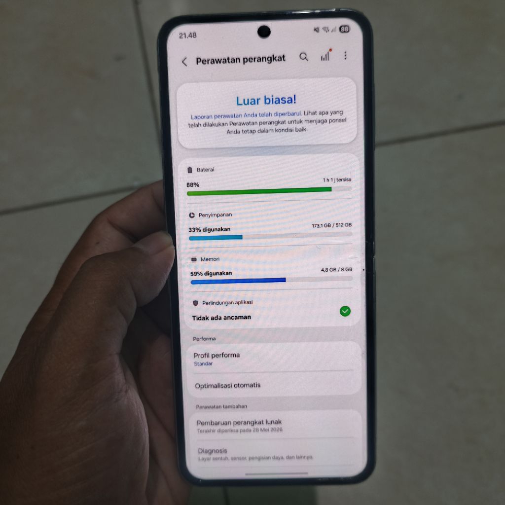 Samsung Z Flip5 - 8/512 Ex Sein - Bekas Minus