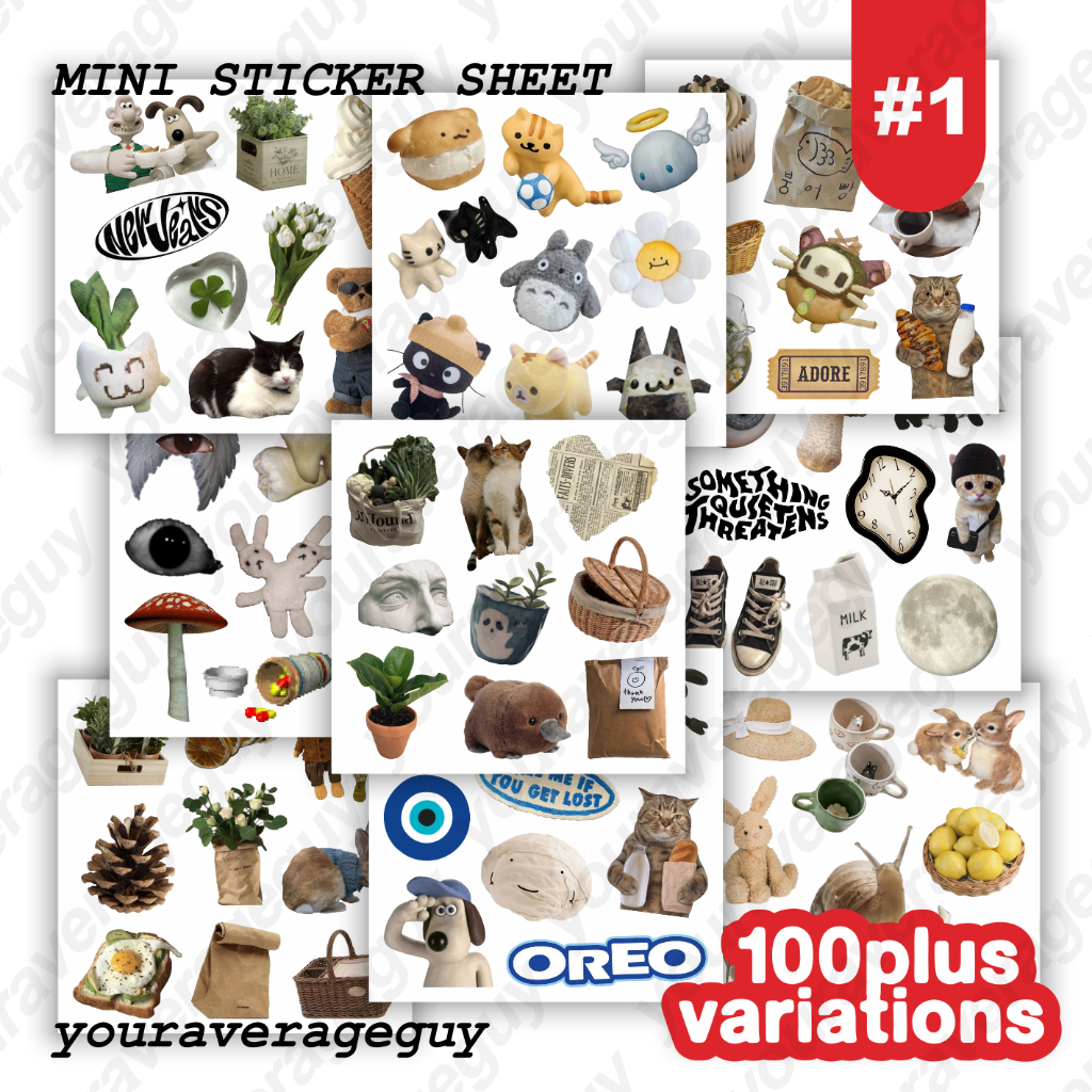 mini sticker sheet aesthetic deco y2k kidcore cute thence weirdcore journal waterproof youraveragegu