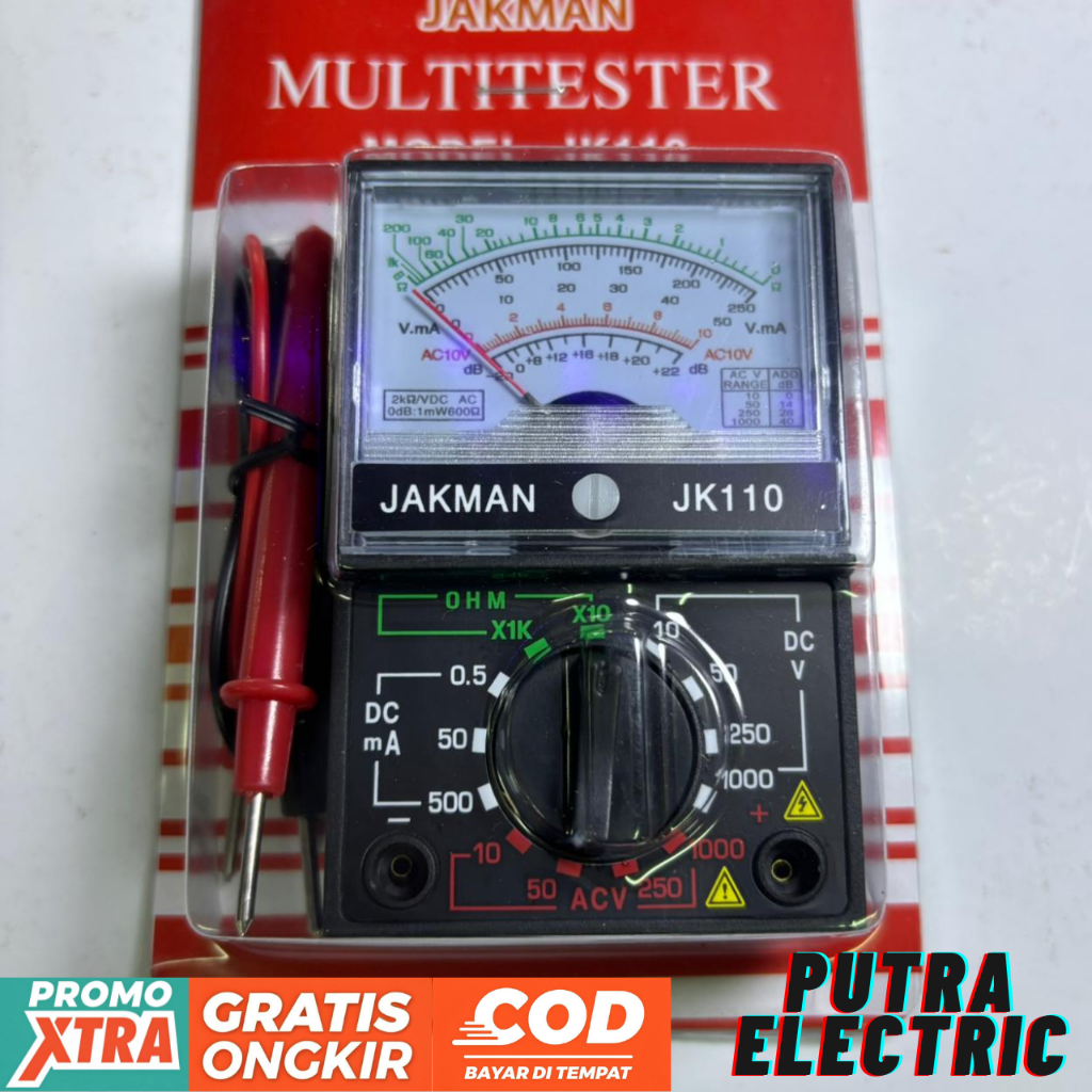 MULTIMETER ANALOG JARUM JK-110 MULTITESTER AVOMETER MANUAL JAKMAN
