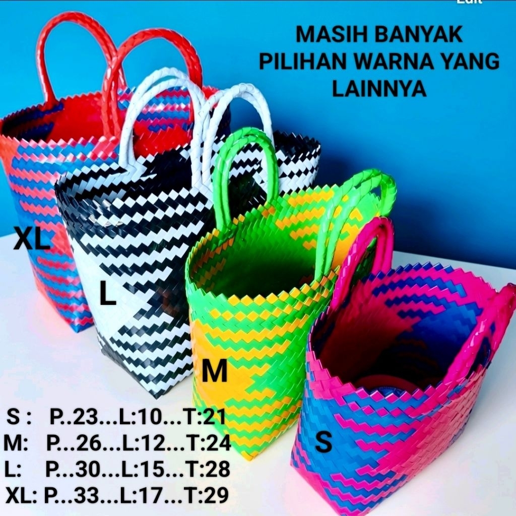 Tasanyam GLOSSY / Tas anyaman plastik glossy / Tas kaca