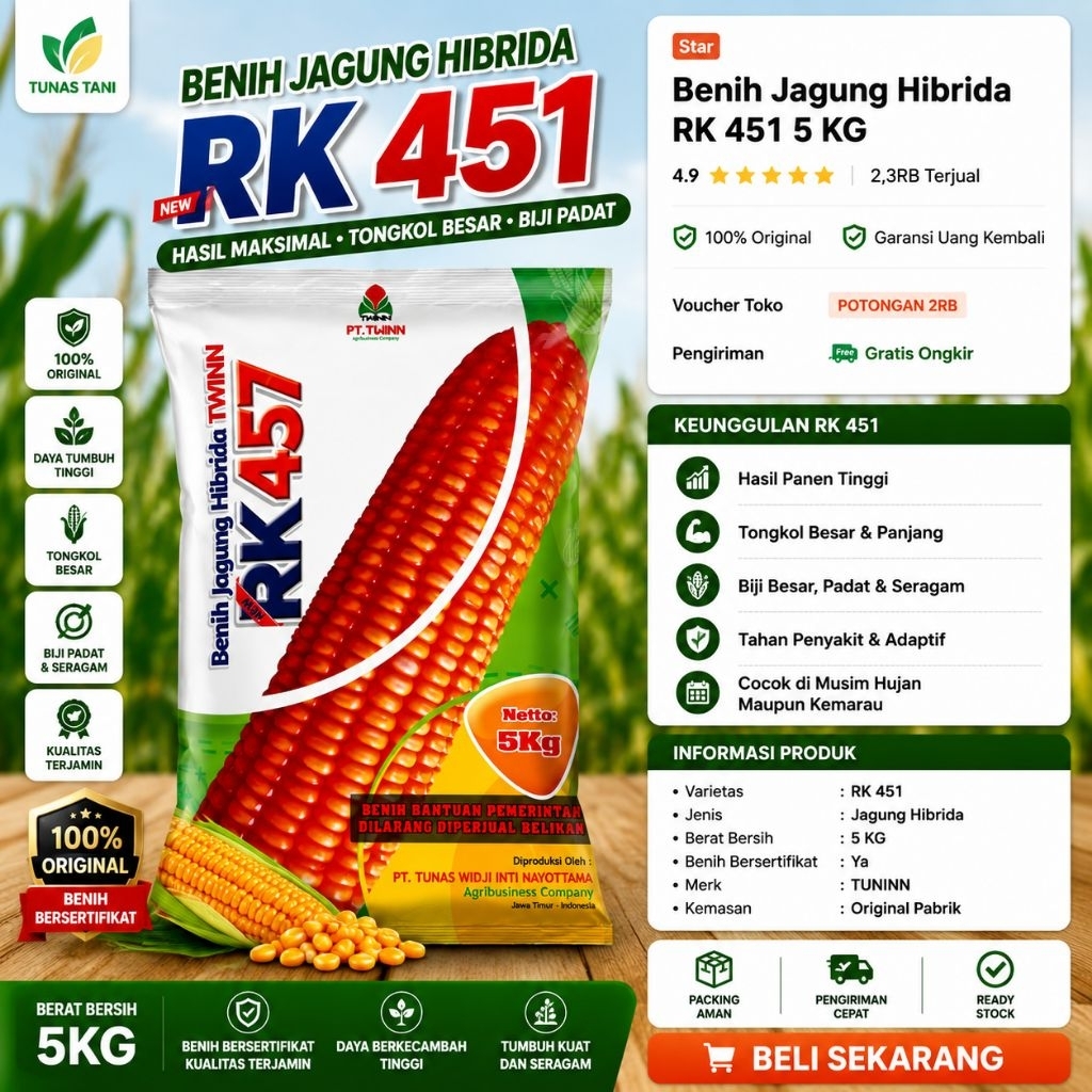 Benih Jagung HIBRIDA RK 457 5kg