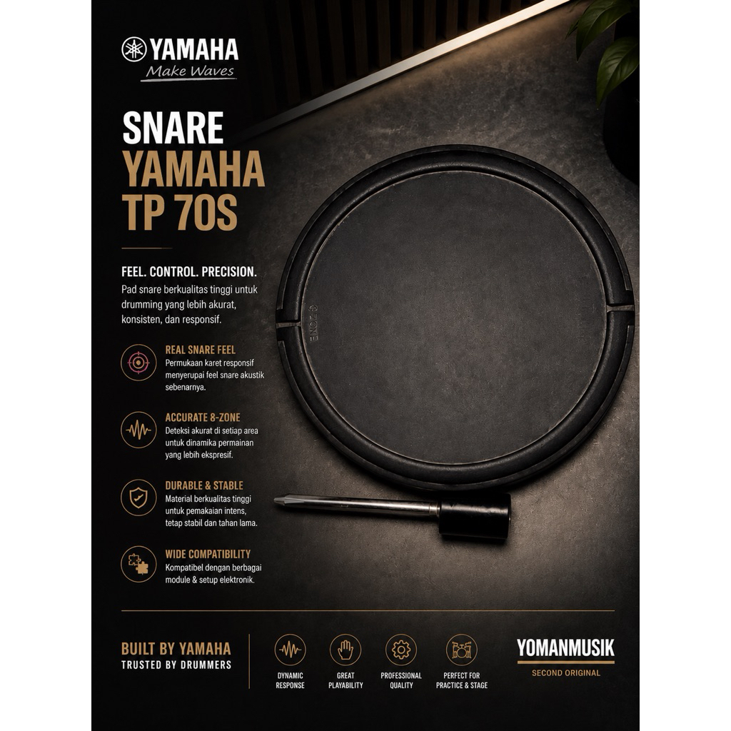 snare drum elektrik Tp 70s 3 zone