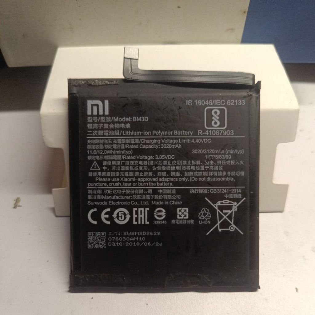 Batre/Socket Battery Xiaomi Mi 8se BM 3D ORI Copotan