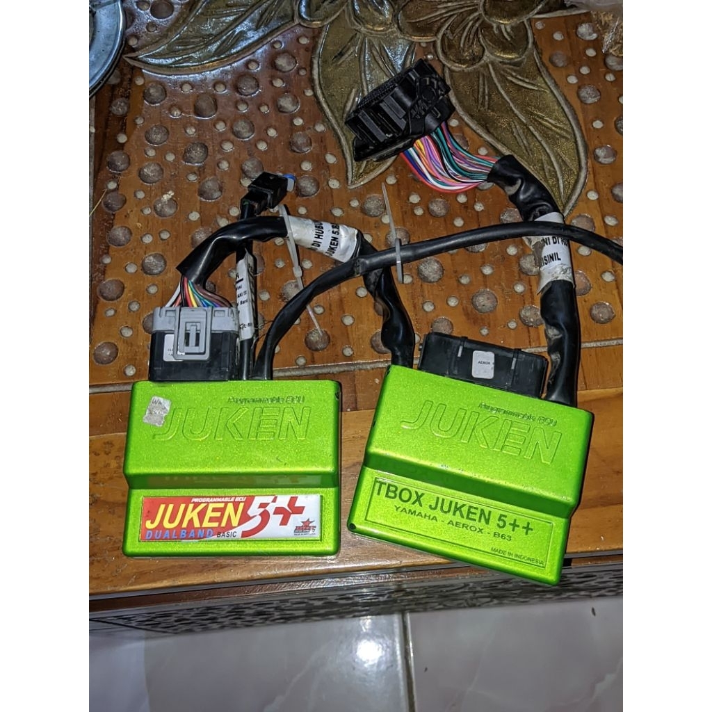 ECU BRT JUKEN 5+(plus) hijau DUAL BAND + T-BOX ORIGINAL Basic Aerox 155 Old B63 (2017–2020) ABS & no