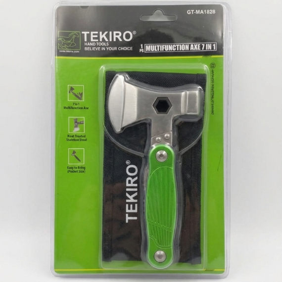 TEKIRO Palu Kapak Lipat Multifungsi 7 in 1 GT-MA1828 Kapak Mini Camping Survival