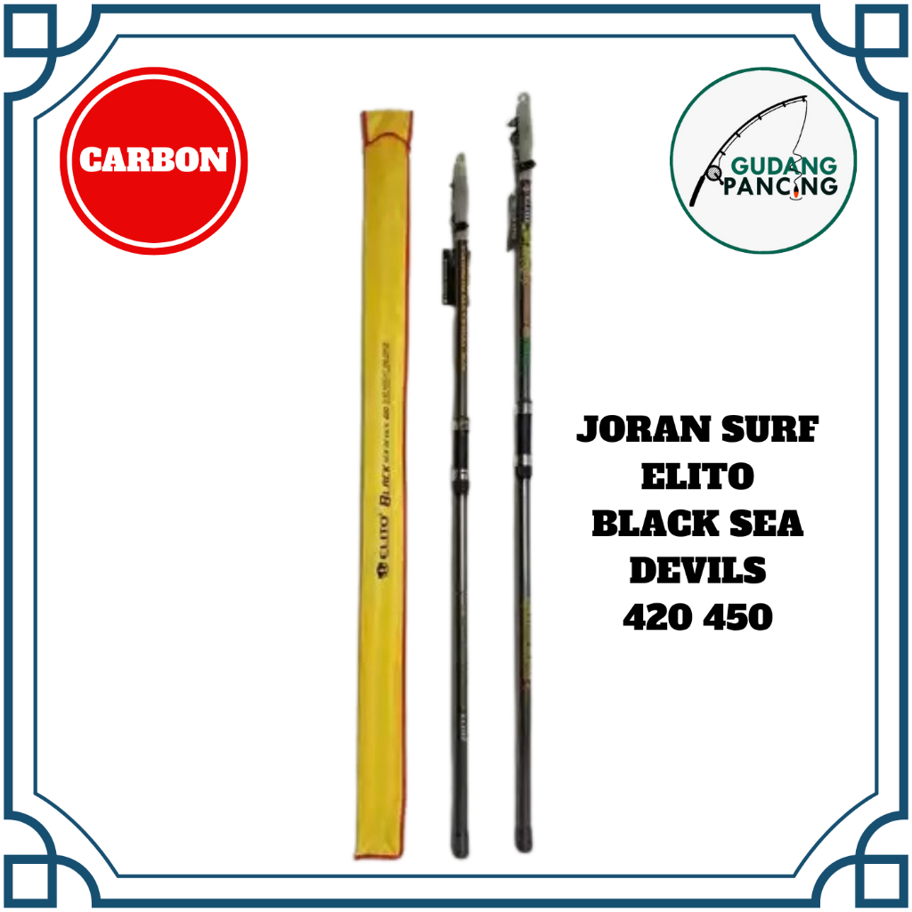 Rod / Joran Pancing Surf Casting ELITO BLACK SEA DEVILS 420 450 | Joran Pasiran