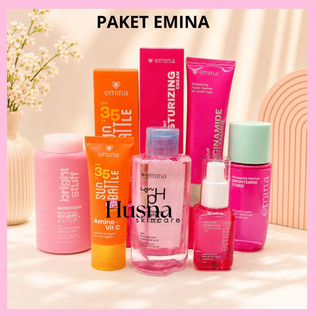 Bisa COD Paket Emina 1 Satu Paket Series Lengkap Komplit Ekonomis / Paket Hemat Emina Bright Stuff U