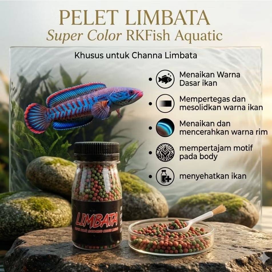 Pelet Limbata Super Color Channa Limbata by RKFish Aquatic