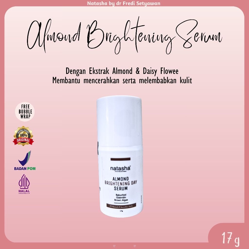 Natasha Almond Serum, Serum Pencerahan, Serum Natasha
