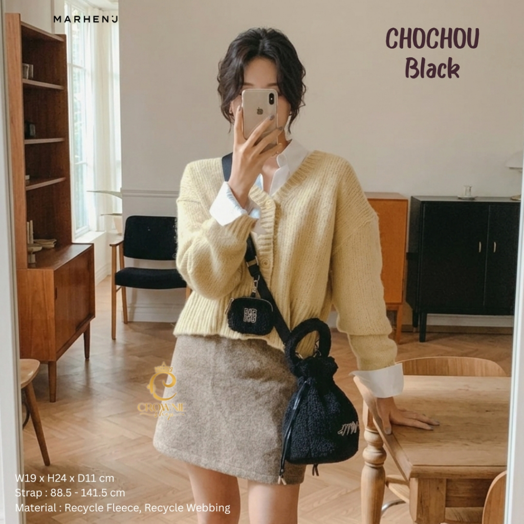 Tas wanita korea mini bucket fleece Marhen J Chochou bag