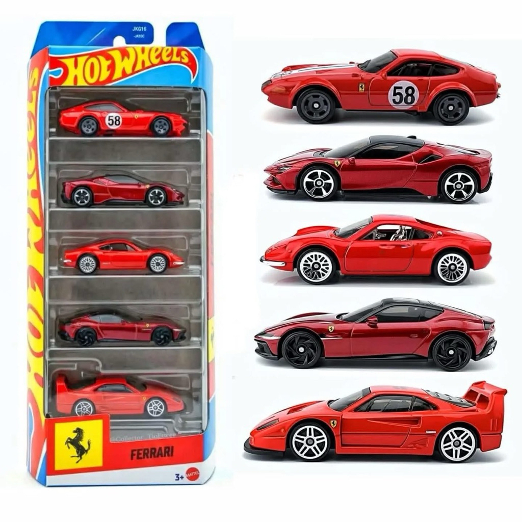 HOT WHEELS FERRARI GIFT PACK / 5 PACK FERRARI