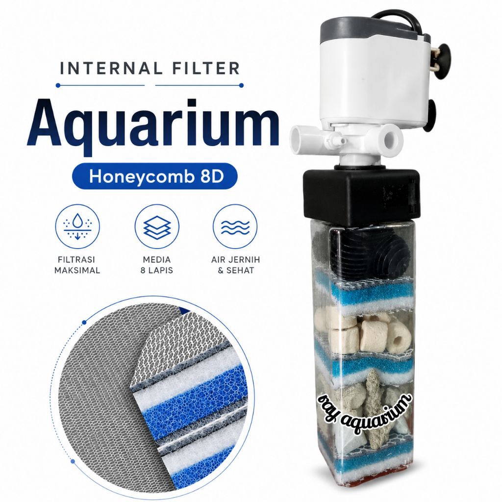 Internal Filter Susun Honeycomb 8D Aquarium Filter