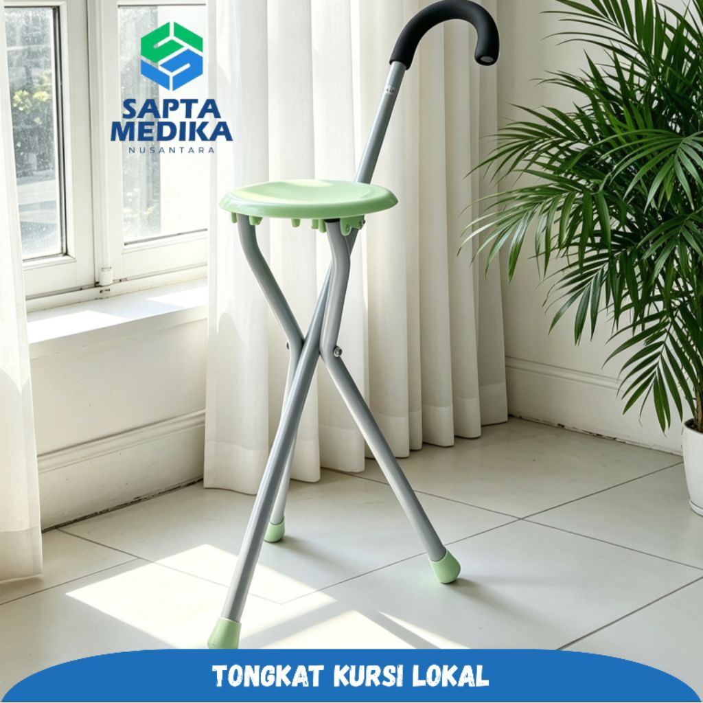 Tongkat kursi duduk lipat (tongkat kursi lokal)
