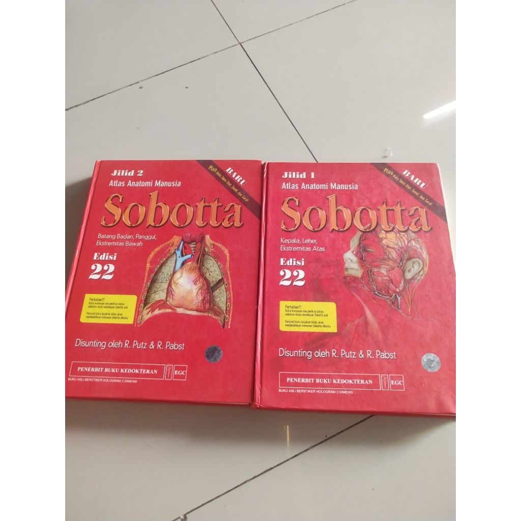 ATLAS ANATOMI MANUSIA SOBOTTA JILID 1&2 EDISI 22 BUKU ORIGINAL SECOND
