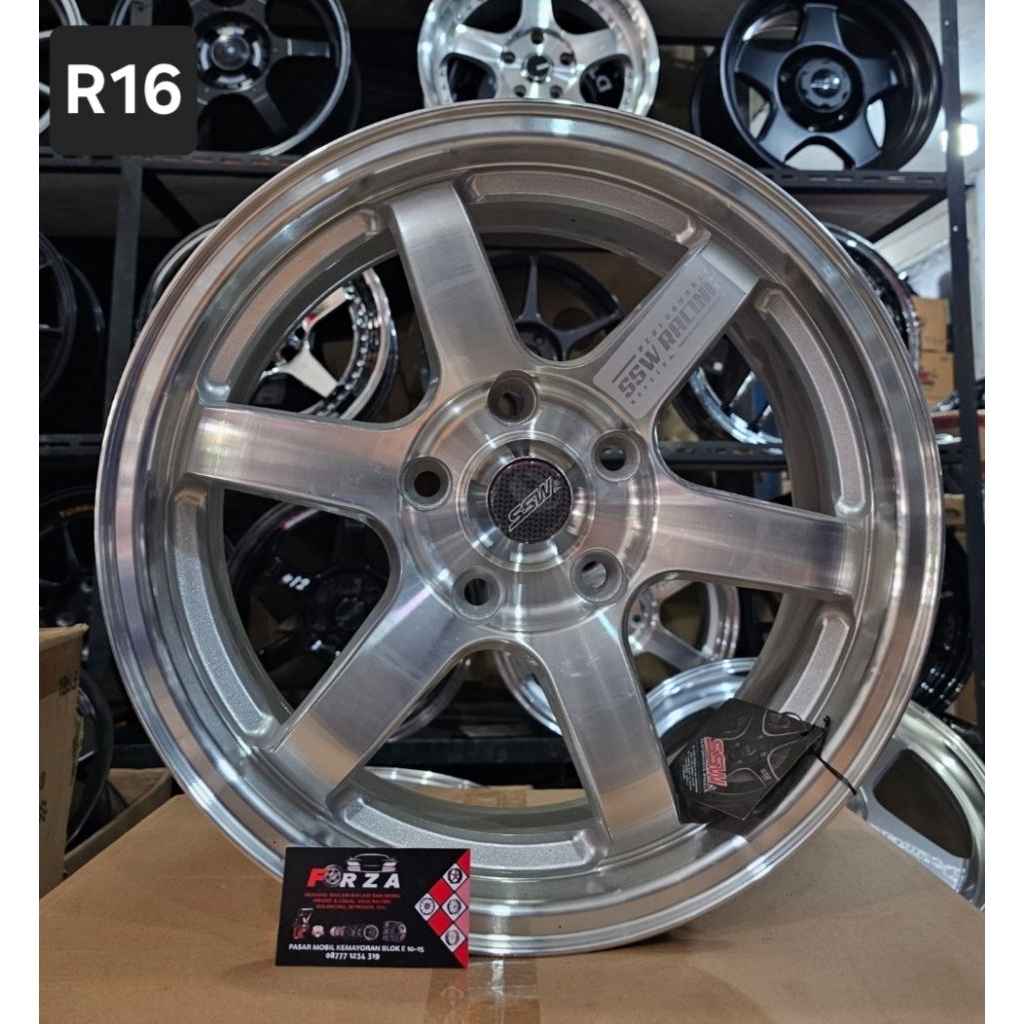 Velg SSW 414 TE37 R16 PCD5x114.3 Silver Polish. Lebar 7 ET 40. Made in thailand