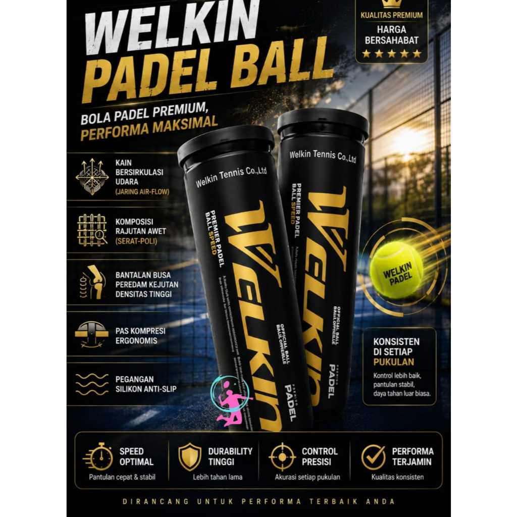 TERBARU BOLA PADDLE WELKIN PREMIER ISI 3