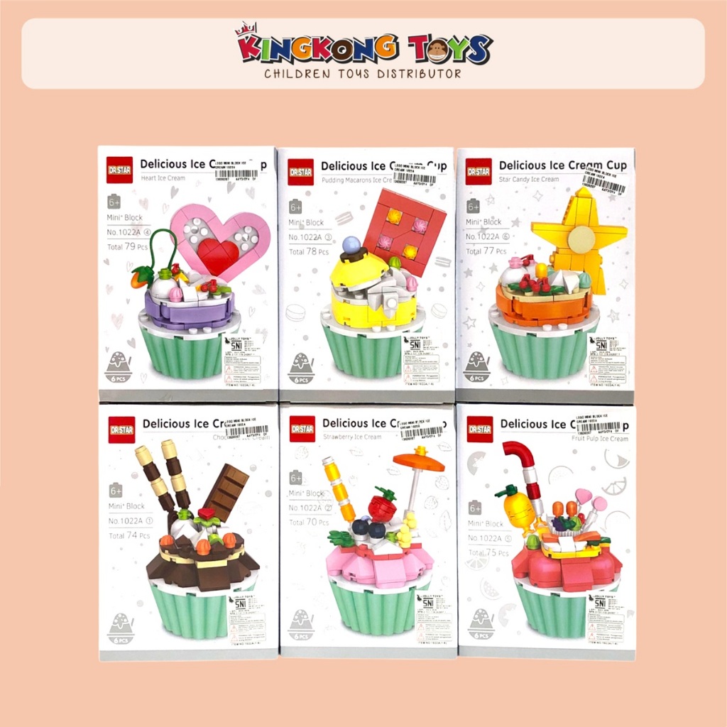 MAINAN MENYUSUN LEGO MINI BLOCK ICE CREAM / MAINAN EDUKASI LEGO ICE CREAM ANAK