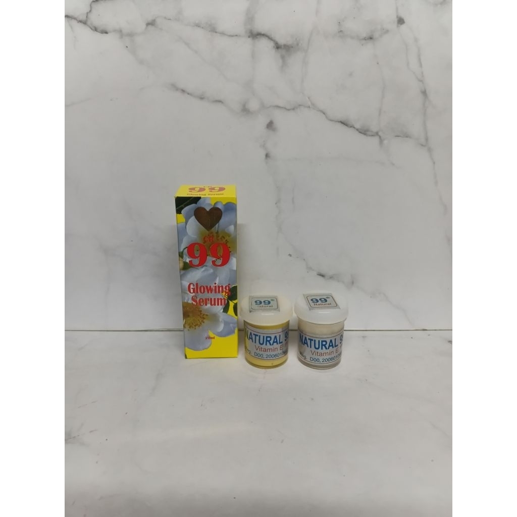 Paket 3in1 Perawatan Wajah Cream Natural 99 Super Whit Serum Glowing 99 Original Bpom