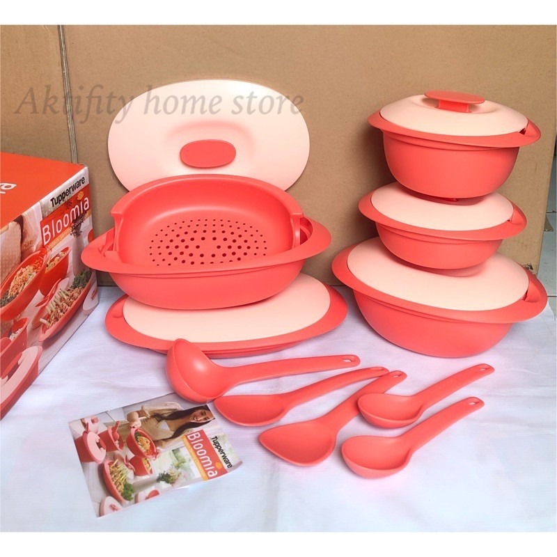 [PROMO] TEMPAT LAUK PAUK TUPPERWARE BLOOMIA PEACH/ BLOSSOM WADAH SAJIAN MURAH
