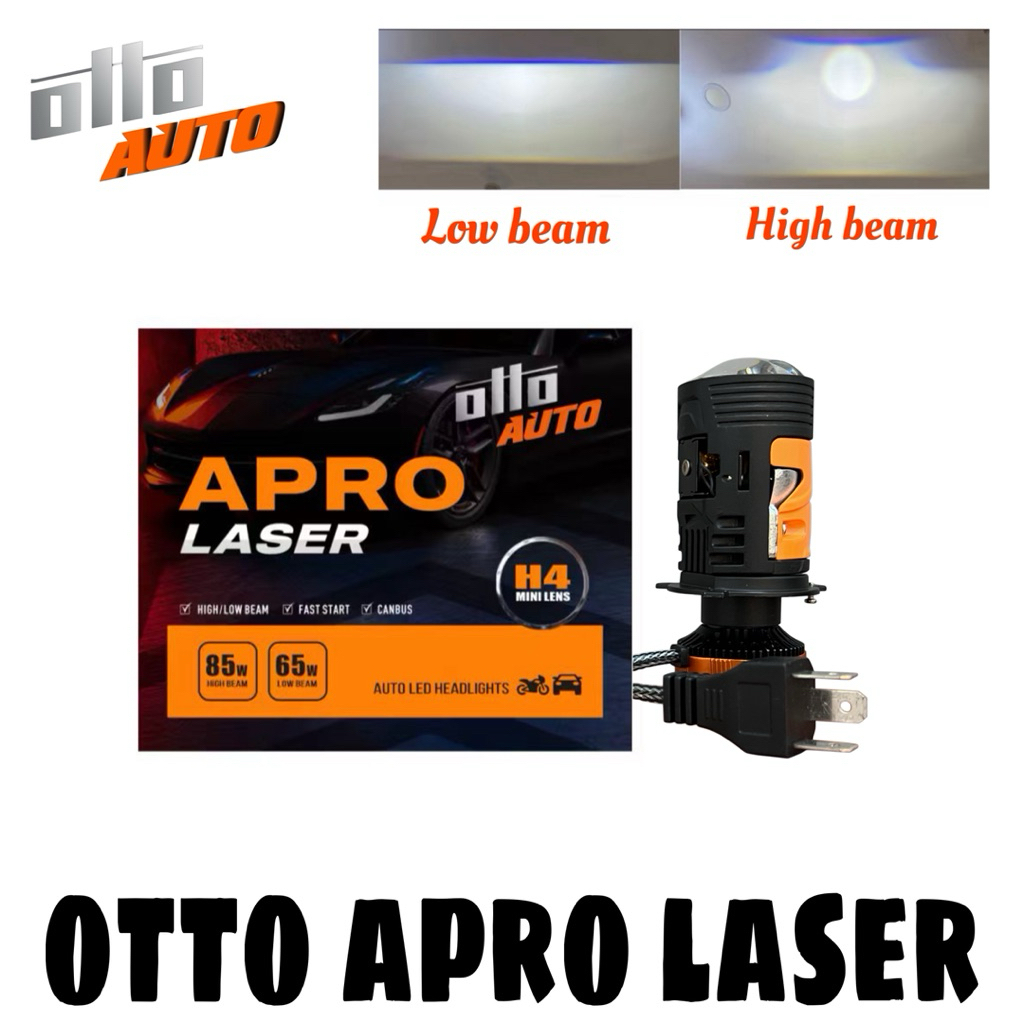 OTTO APRO LASER MINI BILED PNP SOKET H4 LAMPU UTAMA MOBIL MOTOR