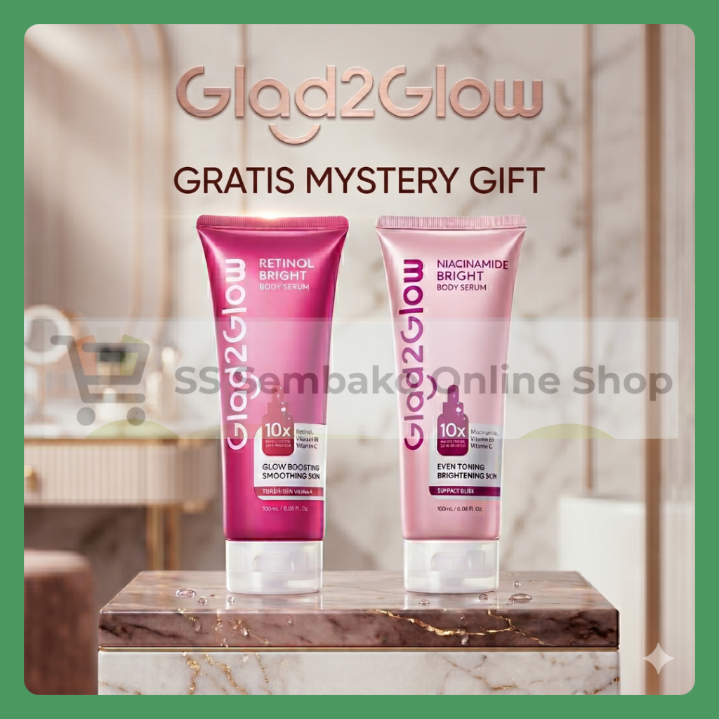 [SS ONLINE SHOP 100% ORI SATUAN] Glad2Glow Retinol Bright Body Serum & Niacinamide Bright Body Serum