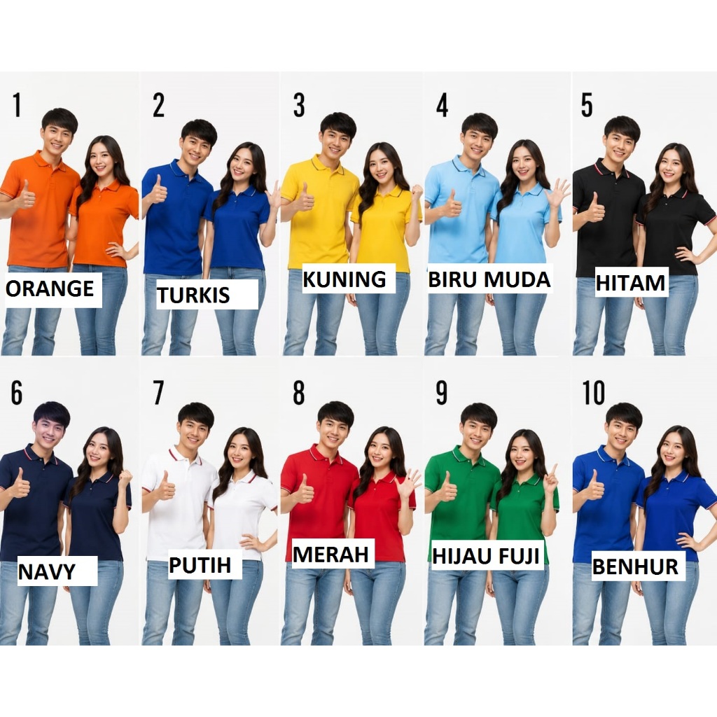 Kaos polo List Kuning / kaos kerah list Kuning / Polo Polos Kuning  / Polo Kuning