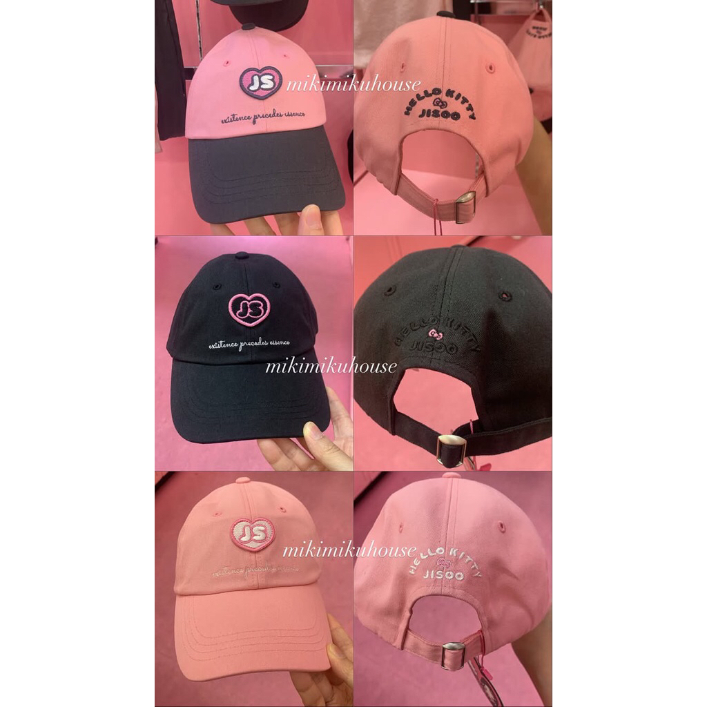 READY JISOO x HELLO KITTY TOPI BALLCAP HELLO KITTY JISOO BALL CAP BASEBALL TOPI PRIA WANITA UNISEX T