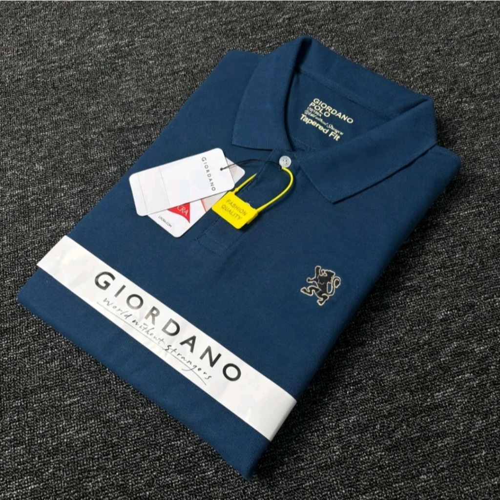 Giordano Polo Shirt 3D Lion Classic Fit Katun Cvc  Premium Sport