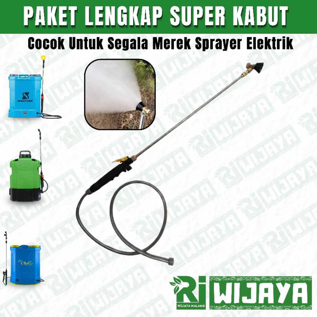 PAKET LENGKAP STIK SPRAYER PREMIUM / STIK TANGKI CAS / STOP KRAN SPRAYER ELEKTRIK / SELANG SPRAYER E