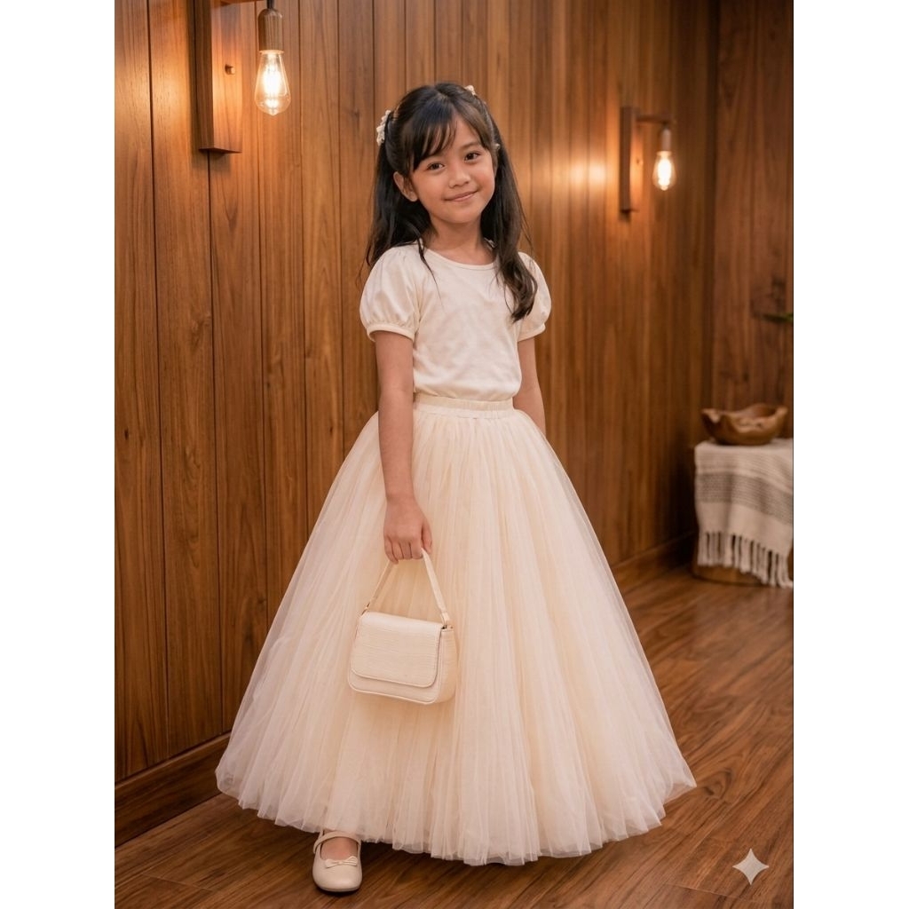 ROK TUTU ANAK 1LAYER & 2 LAYER , ROK TILE ANAK , ROK MEWAH ANAK