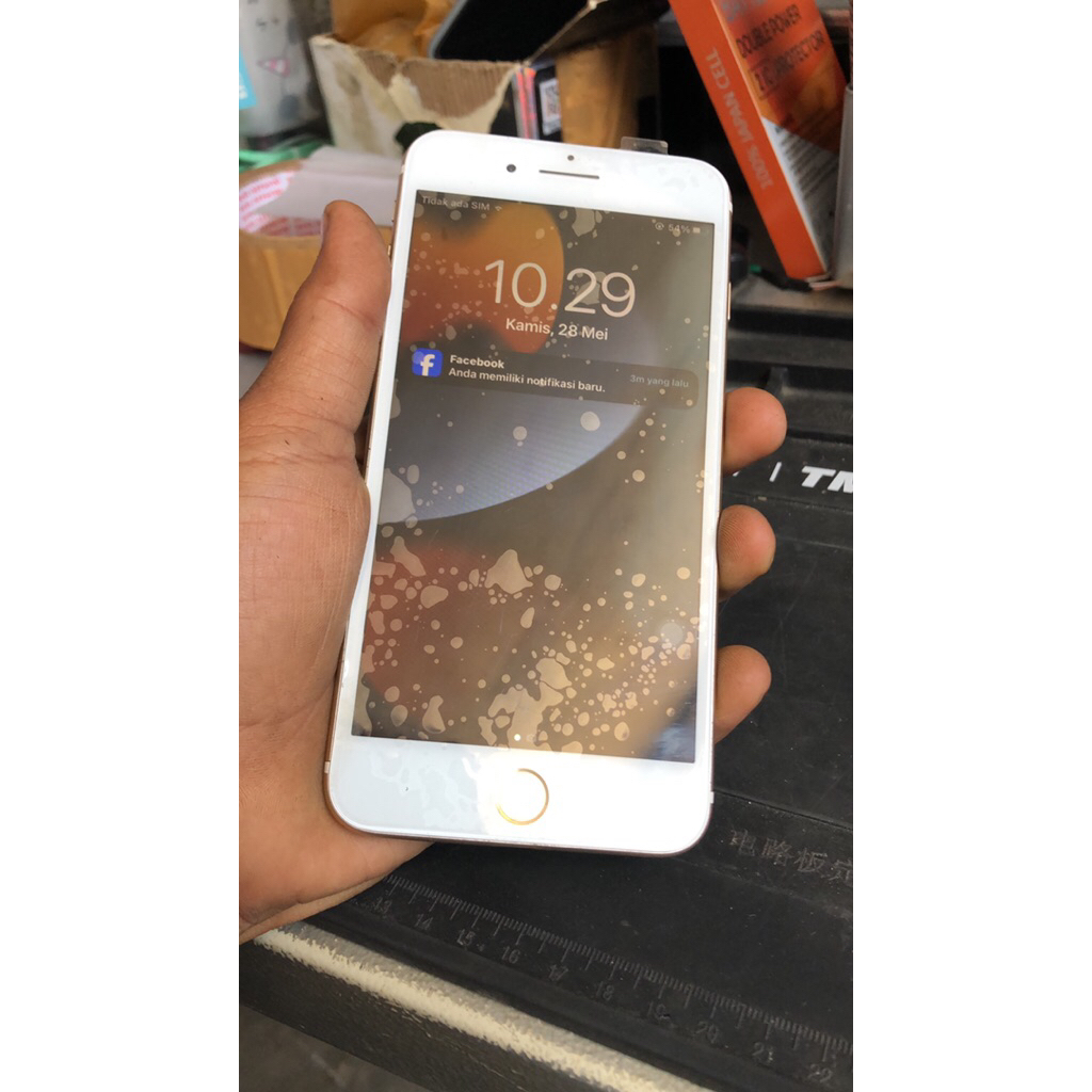iphone 7 plus 128gb lcd & baterai baru, minus gak bisa keluar icloud