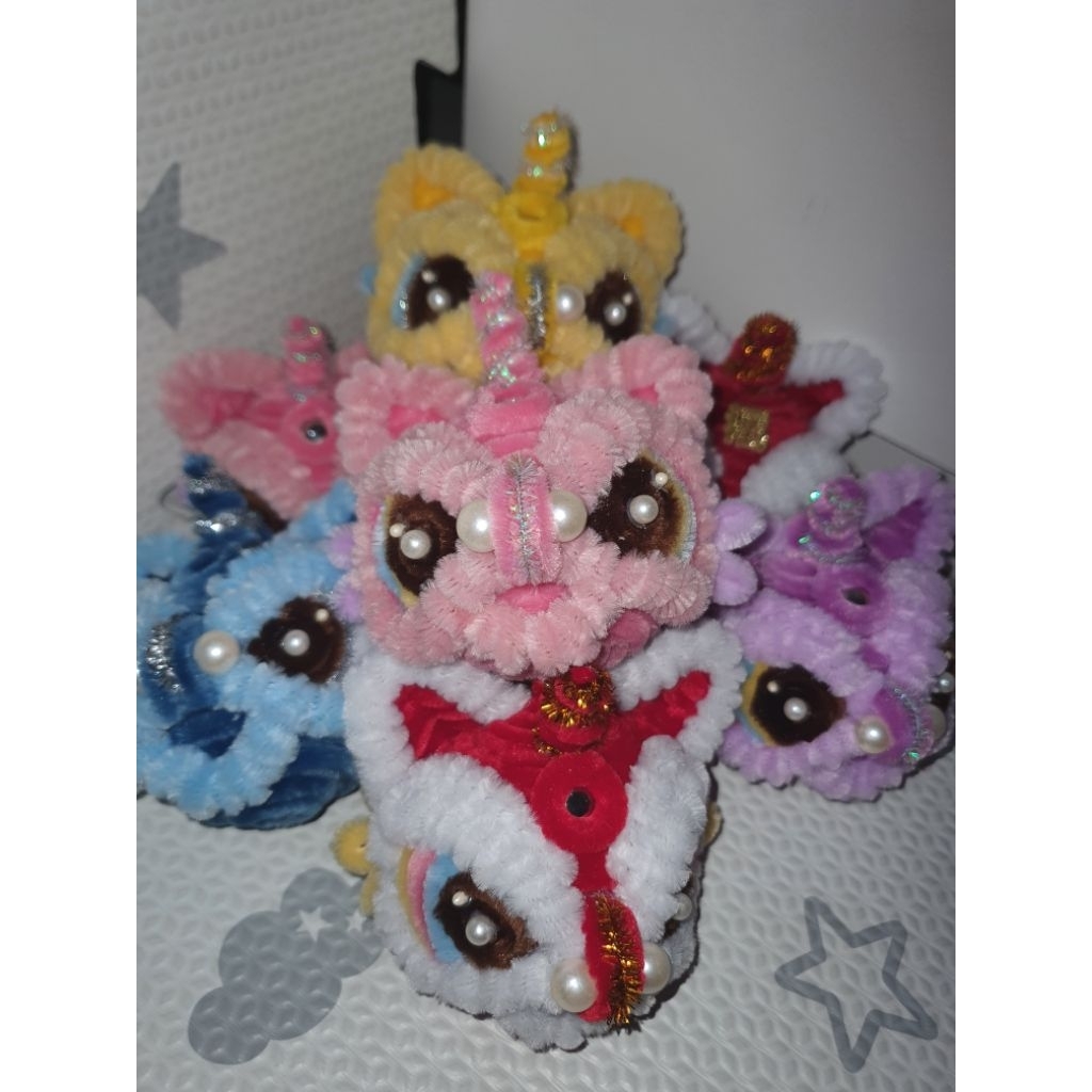 bagcharm barongsai | gantungan tas barongsai kawat bulu hand made