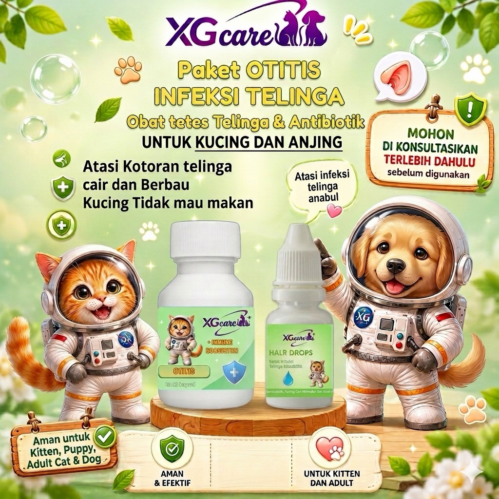 XG Care -Obat Infeksi Telinga Kucing& Anjing / ObatTetes Telinga kucing dan Anjing