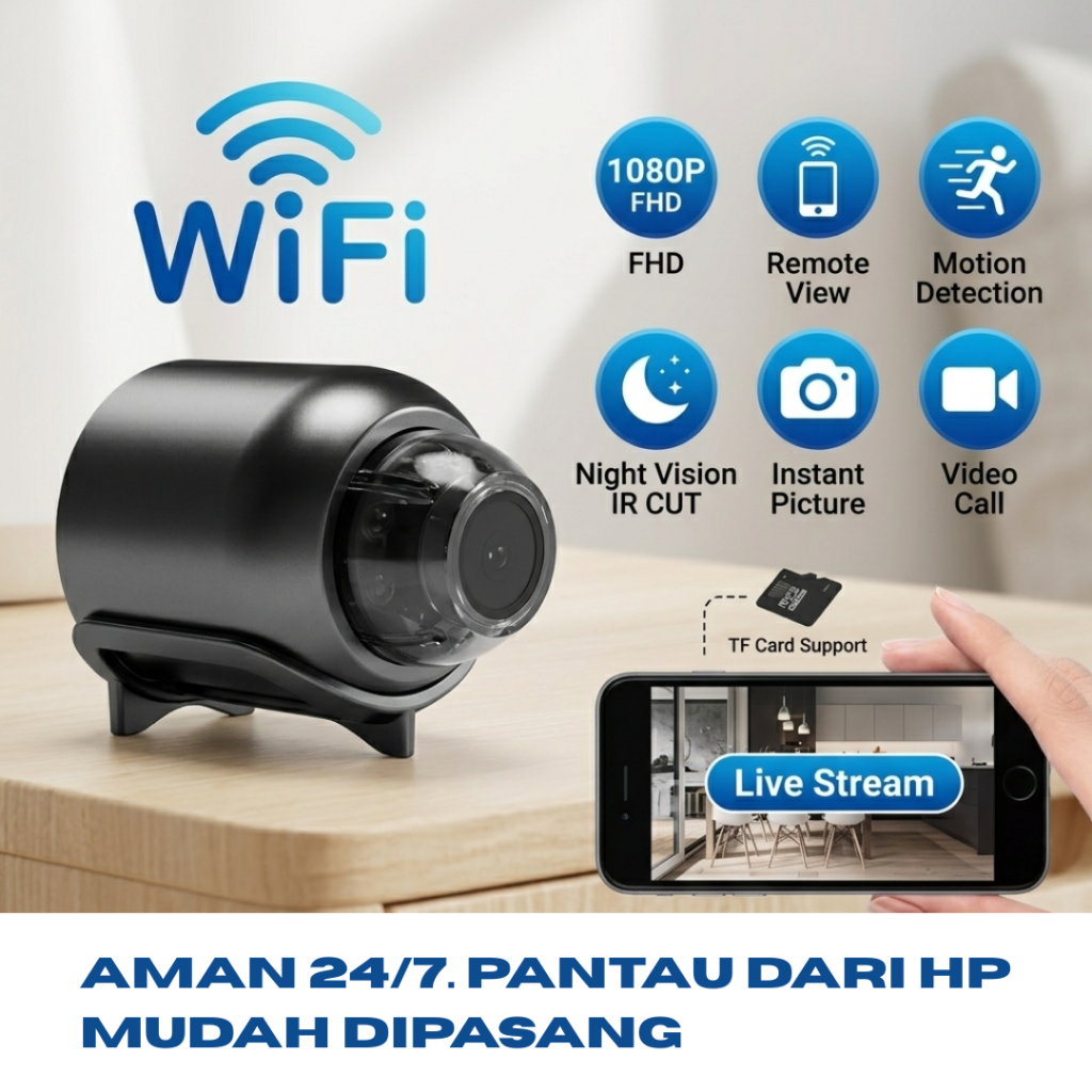 Kamera CCTV WIFI mini HD 1080p Kamera Mini / Camera CCTV / CCTV Mini YSXLITE S1
