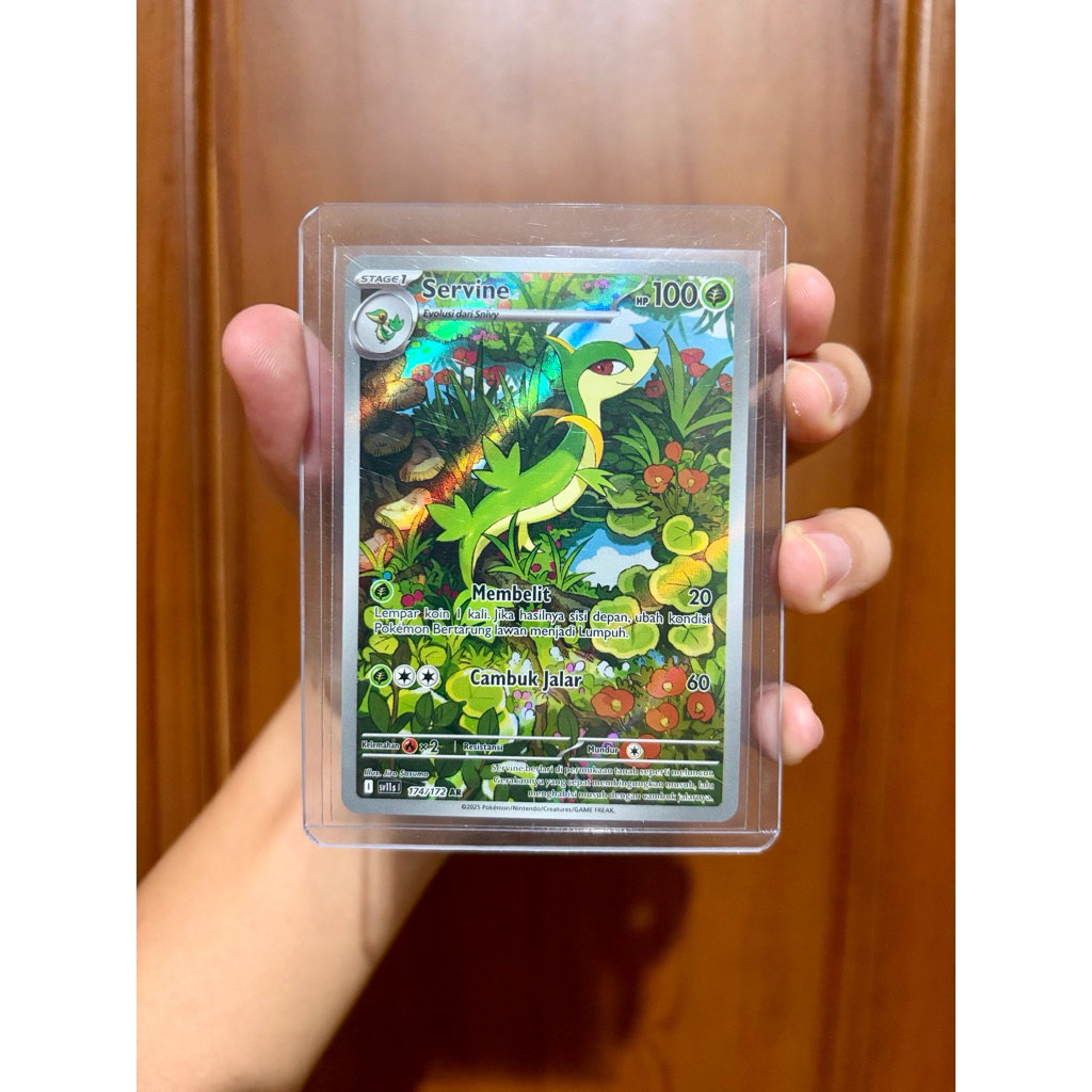 Servine AR - Kartu TCG Pokemon Indonesia Pack Hitam Putih